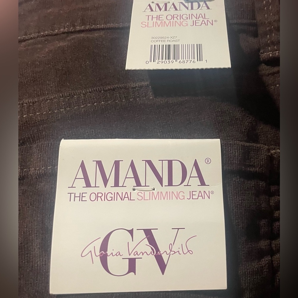 NWT Gloria Vanderbilt Pants
Women's Size 8 Amanda Brown Stretch Pockets - Picture 3 of 9